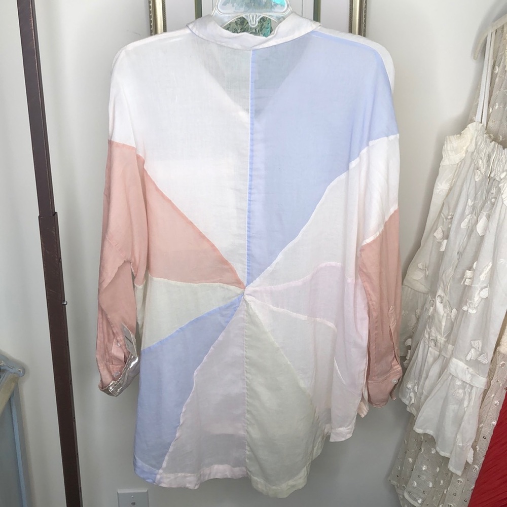 COPY - Free People Rainbow Rays Button down - Picture 4 of 5